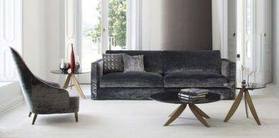 Moderne Sofa mit Samtbezug Danton