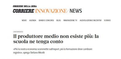 BertO auf Corriere Innovazione: Der mittlere Hersteller existiert nicht mehr